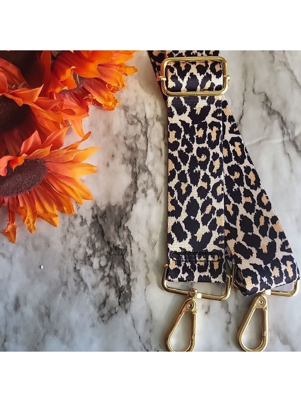 Leopard Print Adjustable Wide Bag Strap Replacement Crossbody Shoulder Strap - Picture 13 of 14